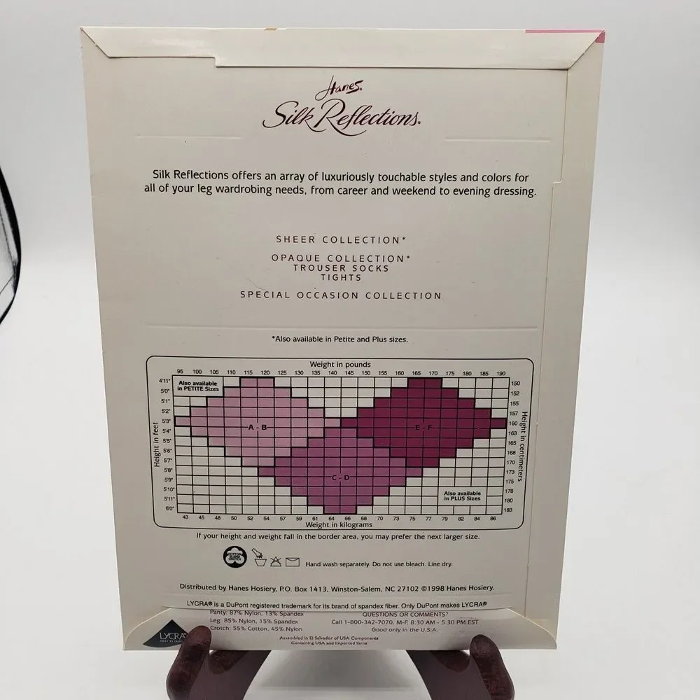 Vintage Pantyhose‎ Hanes Silk Reflections SZ CD Silky Sandalfoot Color Flax 715